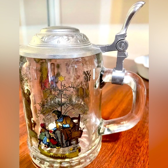 Vintage Alwe Germany The Four Seasons Lidded Beer Stein With Sticker Stunning - Picture 4 of 11